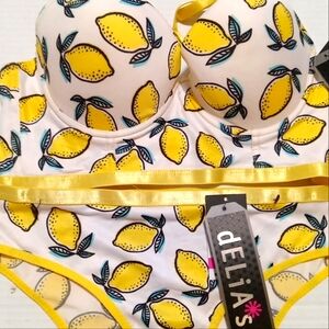 Bra set lemon size 36B Panties L